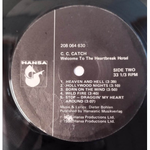 C.C. Catch - Welcome To The Heartbreak Hotel 1986 Hong Kong Vinyl LP ***READY TO SHIP from Hong Kong***
